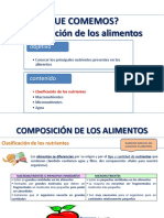 Equilibrio Alimentario-Secuencia 2. Unidad 3. Composición Alimentos I