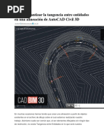 Cómo Garantizar La Tangencia Entre Entidades en Una Alineación de AutoCAD Civil 3D