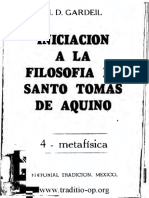 Iniciacion A La Filosofia de Sto Tomas de Aquino IV, Metafisica-Fr H-D Gardeil OP