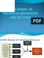 Mars Model of Individual Behaviour and Its Types