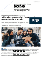 Millennials y Centennials, Las Generaciones Que Cambiarán El Mundo