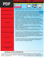 Monad Electronics: Strain Gage Input Signal Conditioners and Amplifier