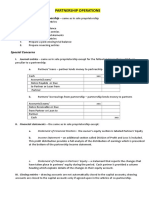 PARTNERSHIP OPERATIONS Lecture Notes