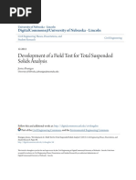 Development of A Field Test For Total Suspended Solids Analysis