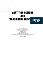 Partition Actions and Fraud Upon The Court