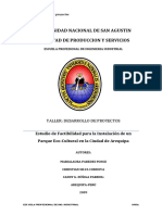 Estudio de Factibilidad para La Instalación de Un Parque Eco-Cultural en La Ciudad de Arequipa (Taller Desarrollo de proyectos-UNSA) PDF