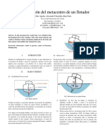 Determinacion Del Metacentro de Un Flotador