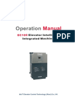 EC100 Elevator Intelligent Integrated Machine Operation Maual V2.3