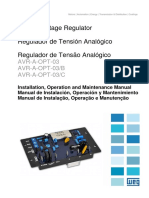 Regulador de Tension Analogico, Manual de Instalacion Operacion y Mantenimiento