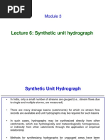 Lecture 6 - Synthetic Unit Hydrograph PDF