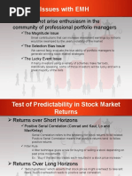 Issues With EMH: EMH Does Not Arise Enthusiasm in The Community of Professional Portfolio Managers