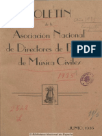 Boletín de La Asociación Nacional de Directores de Bandas de Música Civiles. 1-6-1935, N.º 1