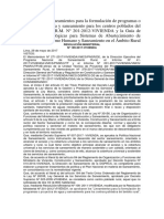 Modifican Los Lineamientos para La Formulación de Programas o Proyectos de Agua y Saneamiento para Los Centros Poblados Del Ámbito Rural