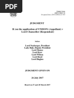 Judgment R (On The Application of UNISON) (Appellant) V Lord Chancellor (Respondent)