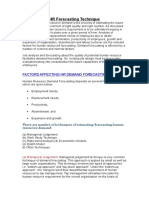 HR Forecasting Technique