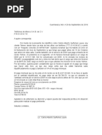 Carta Reclamo DISH