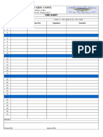 Timesheet For Standby Employee