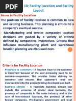 Chapter9 Facility Location and Facility Layout