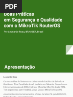 Mikrotik Boas Praticas Seguranca Qualidade