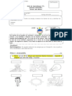 Guía de Aprendizaje Nº1 Ciencias 3° (Viernes 11 de Agosto)