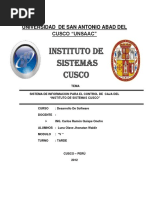 Sistema de Informacion para El Control de Caja Del Isc