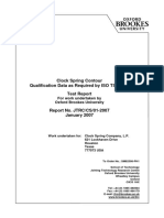 Clock Spring CS600 Quad Qualification Test Report