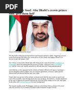 UAE-Qatar Feud: Abu Dhabi's Crown Prince Said 'Give Them Hell'