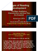 Stages of Reading Development: The Major Qualitative Characteristics and How They Are Acquired