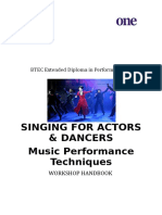 Singing For Actors - Handbook Update 2017