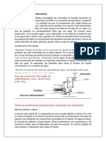 Operacion de Evaporadores