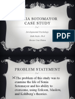 Sonia Sotomayor Case Study: Developmental Psychology Ruth Doyle, PH.D Hector Cruz Platon