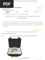 Tower Footing Impedance Measurement Instrument - Transmission Tower Earth Resistance Measurement Manufacturer From Bengaluru