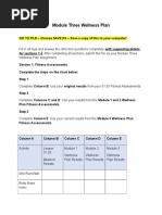 Module Three Wellness Plan