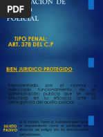 Tipo Penal: Art. 378 Del C.P