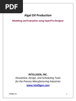 12 - Algal Oil Production - Super Pro Designer