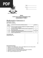 2016 Yr 11 Extn 1 Assessment Task 2