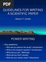 Guidelines For Writing A Scientific Paper