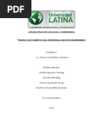 Tecnicas e Instrumentos para Proporcionar Servicios de Enfermeria