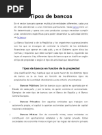 Tipos de Bancos