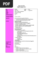 Daily Lesson Plan English Language Year 4