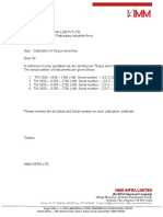 Calibration Letter