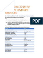 PowerPoint 2016 For Windows Keyboard Shortcuts