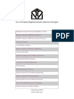 List of Iranian English Journals Indexed in Scopus PDF