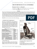 Design Parameters of Driver Seat in An Automobile