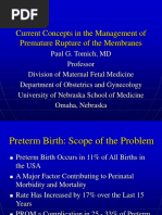 Current Concepts in The Management of Premature Rupture of The Membranes