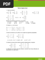 TALLER N°1 ALGEBRA LINEAL (Areandina)