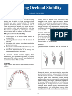 Guidelines For Achieving Occlusal Stabil