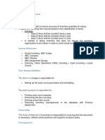 Cycle Counting Setup Document