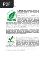 El Certificado Rohs