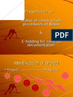 A Presentation On: Status of Construction Procedures of Nepal & E-Bidding For Contract Documentation